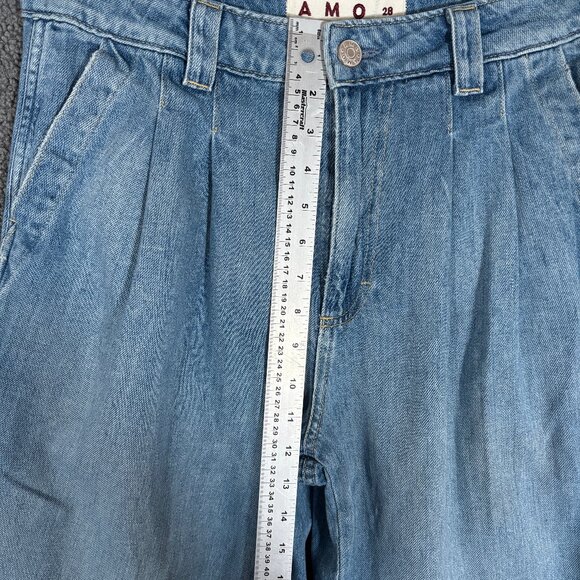 AMO Matilda Trouser High Rise Wide Leg Jeans - Women's Size 28 - Blue - Picture 4 of 6